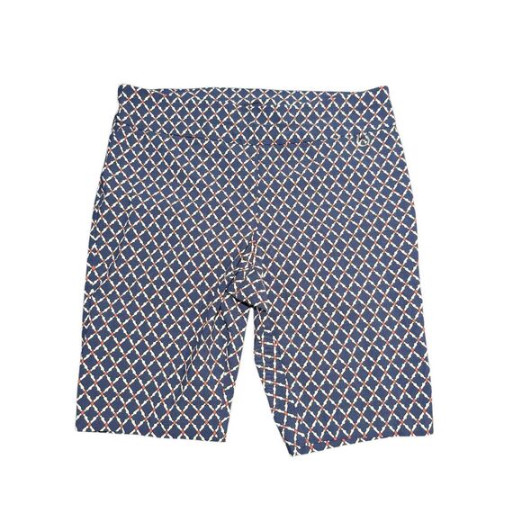 Rafaella Mediterranean Blue Stretch Comfort Bermuda Pull On Shorts Women's 16 - Picture 1 of 6